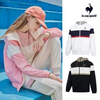 【LE COQ SPORTIF 公雞】休閒潮流防潑水雙面穿連帽外套 中性-3色-LWQ63292