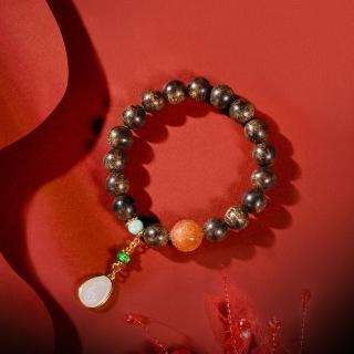 【巴黎精品】現貨+預購 沉香手鍊和闐玉吊墜(南紅瑪瑙天然沈香木女飾品p1ax6)