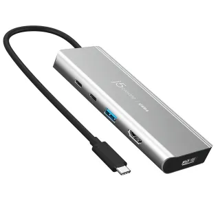 【j5create 凱捷】USB4/Thunderbolt 4雙螢幕4K極速Gen2多功能集線器–JCD401