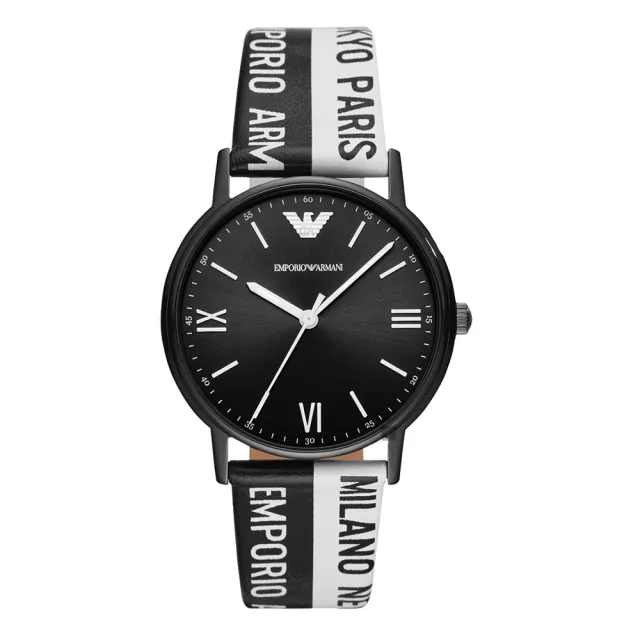 【EMPORIO ARMANI】雙11 時尚個性休閒皮帶男錶 AR11254(平行輸入)