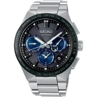 【SEIKO 精工】Astron GPS衛星定位雙時區鈦金屬手錶 七夕 情人節禮物(SSH119J1/5X53-0BV0D)