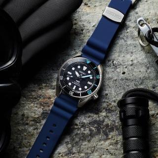 【SEIKO 精工】PROSPEX PADI陶瓷圈黑水鬼相撲王機械潛水錶-黑x藍/45mm 雙12限定(SPB325J1/6R35-02C0C)