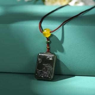 【巴黎精品】現貨+預購 和闐玉項鍊玉牌吊墜(白玉如意蜜蠟紅繩女飾品p1ax75)