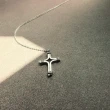 【mittag】cross d necklace_十字架d項鍊(基督教 天主教 十字架 男女對鍊 銀飾)