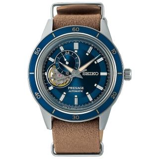 【SEIKO 精工】PRESAGE 60年代復刻機械錶-藍x咖啡/40.8mm 雙12限定(SSA453J1/4R39-01A0B)