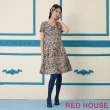 【RED HOUSE 蕾赫斯】日系花朵緹花洋裝(抹茶綠)