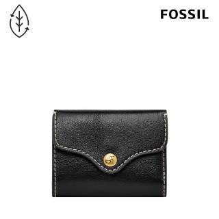 【FOSSIL 官方旗艦館】Heritage 輕巧型真皮短夾-黑色 SL8231001