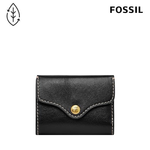 【FOSSIL 官方旗艦館】Heritage 輕巧型真皮短夾-黑色 SL8231001
