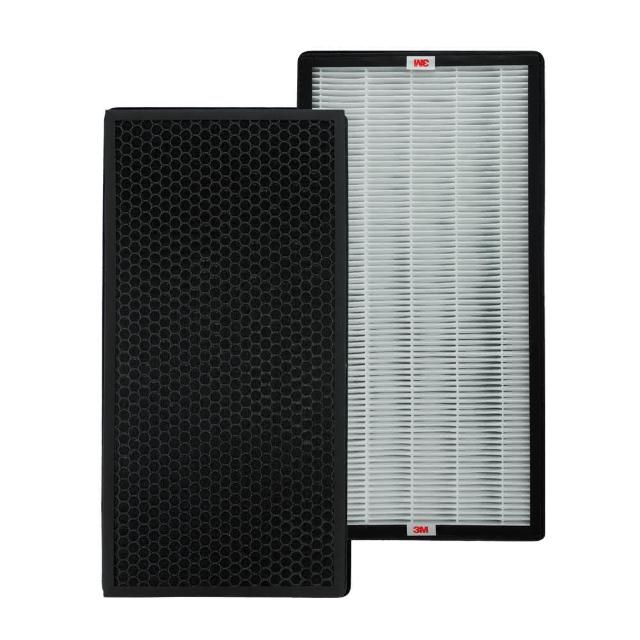 【3M】原廠濾網 全效型空氣清淨機靜電活性碳複合濾網-去味加強型 2片組 S500-CF(適用機型：FA-S500)