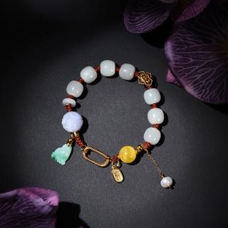 【巴黎精品】現貨+預購 白玉手鍊翡翠吊墜(8mm蜜蠟紅繩珍珠女飾品p1ax66)