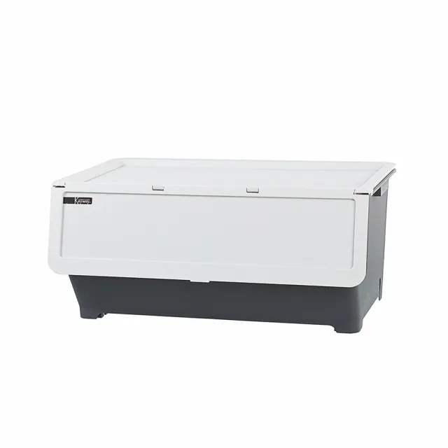【特力屋】Hello前開直取 整理箱 收納箱 58L 灰 HA580-2