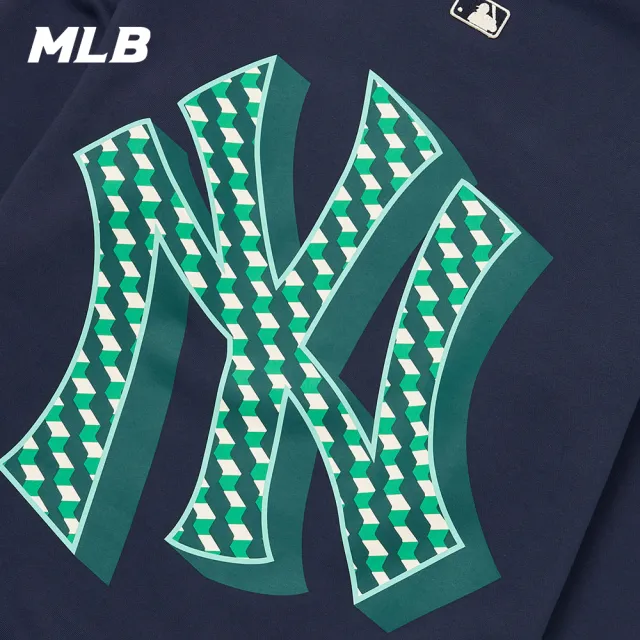 【MLB】長袖大學T CUBE MONOGRAM系列 紐約洋基隊(3AMTM0624-50NYD)