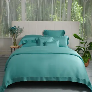 【Tonia Nicole 東妮寢飾】環保印染100%萊賽爾天絲被套床包組-綠松石(特大)