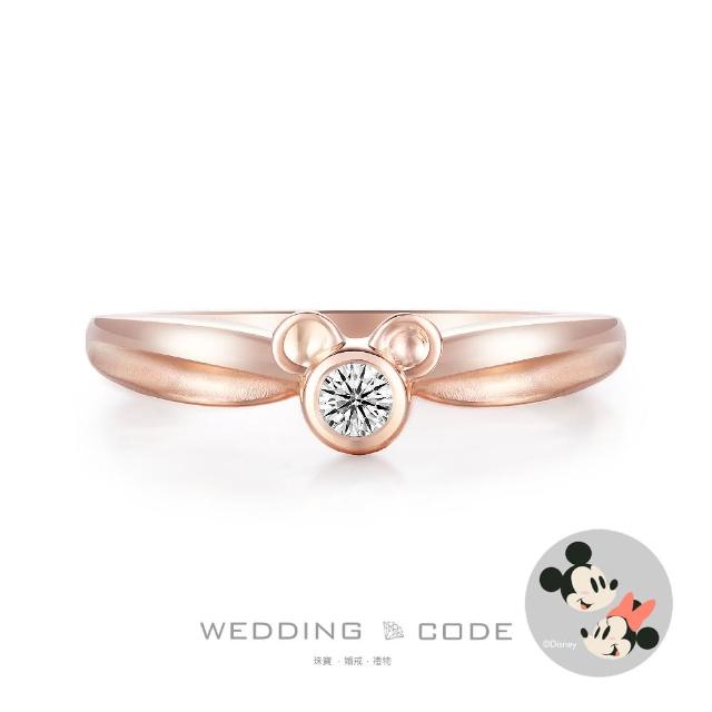 【WEDDING CODE】14K金 鑽石女戒 迪士尼米奇米妮4335.4337玫(天然鑽石 母親節 現貨)