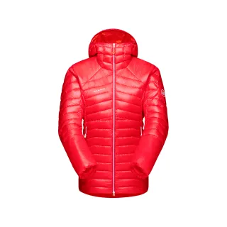 【Mammut 長毛象官方直營】EigerjochAdvanced Hooded 極限艾格防潑水羽絨連帽外套 杜鵑紅 女款 #1013-01670