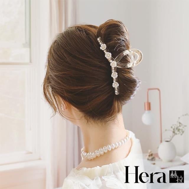 【HERA 赫拉】韓系小姐姐珍珠花朵鯊魚夾 L111083005(鯊魚夾)