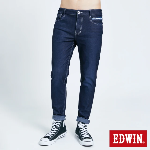 【EDWIN】男裝 加大碼-JERSEYS 迦績 超彈錐形褲(原藍磨)