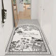 【House Deco 吾所飾室】素描手繪花朵家用地毯80*120cm(輕奢絲圈地墊進門家用地毯)