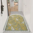 【House Deco 吾所飾室】素描手繪花朵家用地毯80*120cm(輕奢絲圈地墊進門家用地毯)
