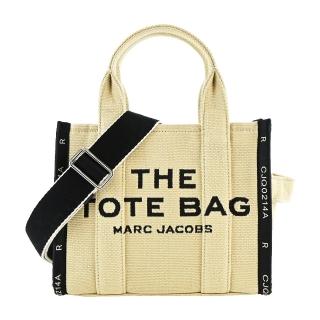 【MARC JACOBS 馬克賈伯】JACQUARD MINI TOTE字母刺繡滾邊帆布兩用托特包(迷你/米)