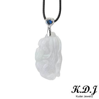 【K.D.J 圓融珠寶】淡春彩百財貔貅翡翠墜飾天然A貨