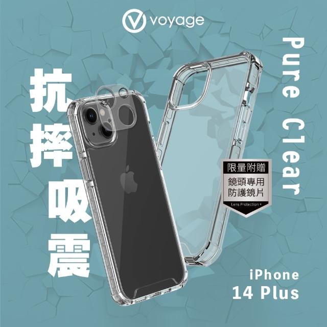 【VOYAGE】iPhone 14 Plus 6.7吋-超軍規防摔保護殼-Pure Clear(Fusion Shock 科技抗摔吸震材質)