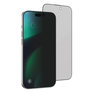 【DEVIA】iPhone 14 Pro Max 6.7吋TPU軟邊防窺全屏鋼化玻璃保護貼-黑色(90度彎曲抗折抗碎)