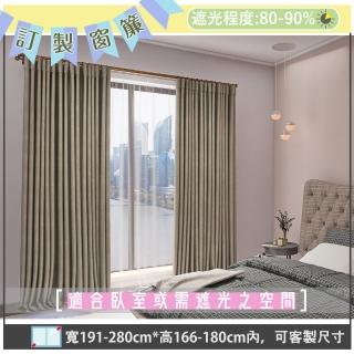 【宜欣居傢飾】星光閃亮-遮光訂製窗簾-米W191-280*H166-180cm以內(可指定尺寸/遮光/半腰/台灣製MIT)