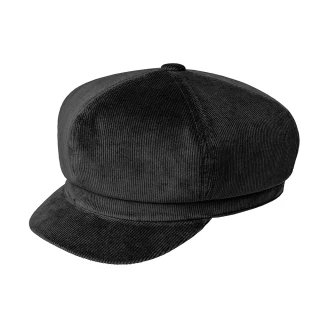 【KANGOL】CORD燈芯絨報童帽(黑色)
