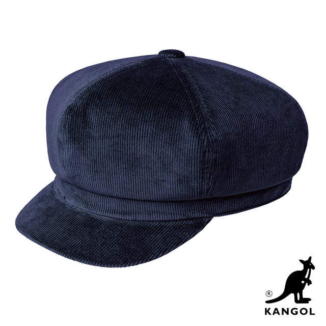 【KANGOL】CORD燈芯絨報童帽(深藍色)