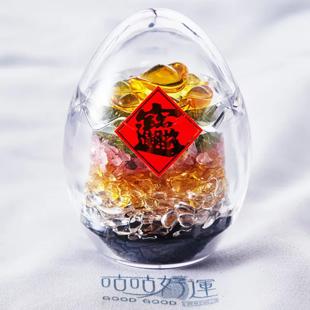【咕咕好運GoodGoodLuck】招財運五行蛋水晶｜《含開光》旺財運｜防小人｜招貴人 ｜風水專用(#開運#五行)