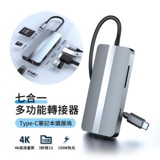 【ANTIAN】七合一 Type-C 多功能HUB轉接器(PD快充/USB3.0擴充套件塢/HDMI集線器/Mac轉接頭)