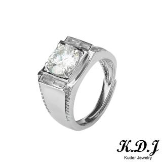 【K.D.J 圓融珠寶】3克拉莫桑石經典款戒指