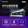 【Philo 飛樂】METAL80安全帽藍芽耳機(32人MESH網狀對講/藍芽5.0/自動聯網/)
