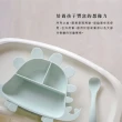 【Besovida】兒童恐龍系列學習餐盤+波波抗菌矽膠叉子(可挑色)