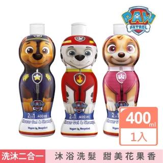 【paw patrol 汪汪隊立大功】2合1沐浴洗髮精 400ml-任選(萌Q收藏版)