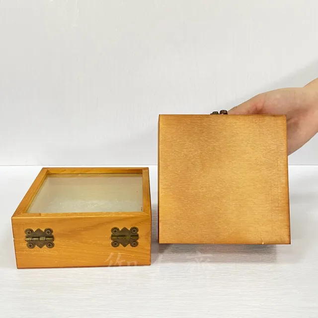 【御古齋】實木 玉石水晶 消磁盒 收藏盒(手珠 收藏收納 消磁 玉石保養盒 內含200公克 白水晶砂 一次一個)