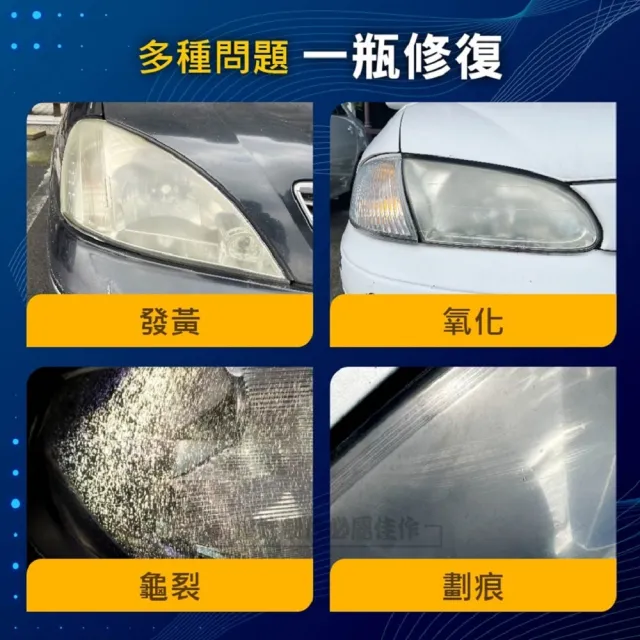 大燈翻新修復套裝 CA-05A(大燈霧化修復 龜裂修復 車燈翻新 鍍膜 汽車美容DIY 汽車機車)