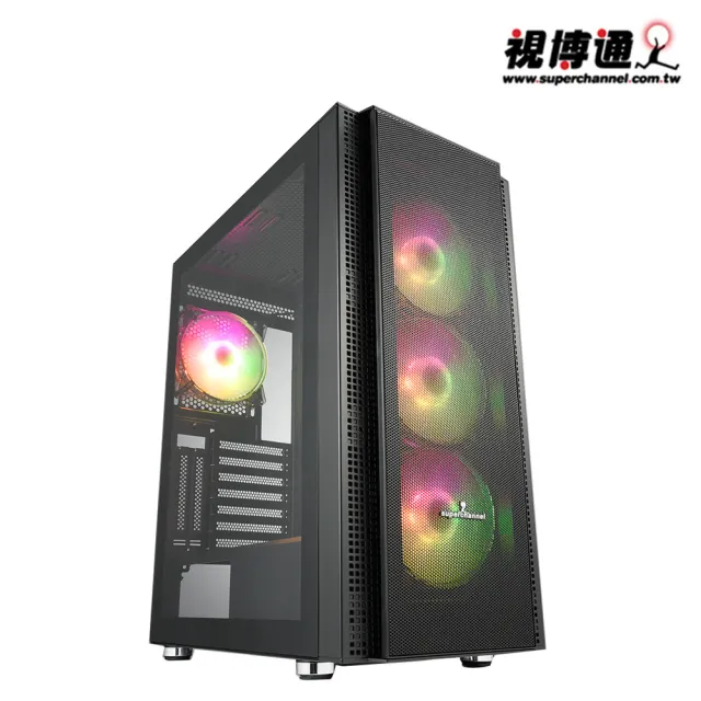 【Superchannel 視博通】SW300{B}E-ATX 電腦機殼(支援TYPE-C)