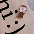 【NATURALLY JOJO】阿拉伯數字方型時尚鋼帶錶｜玫瑰金殼淡粉面(JO96930-13R)