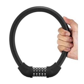 【AHOYE】輕便密碼自行車鎖 15.1mm加粗鋼纜(鋼纜鎖 防盜鎖 密碼鎖)