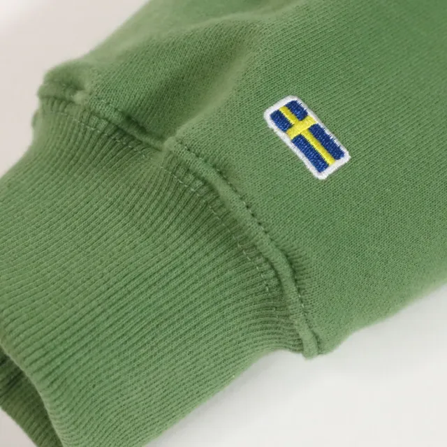 【SCANDINAVIAN FOREST 北歐小刺蝟】經典電繡刺蝟雙面磨毛純棉帽T(雪松綠)