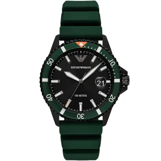 【EMPORIO ARMANI】亞曼尼 Diver 運動風潛水造型手錶-42mm 禮物 送禮 推薦(AR11464)