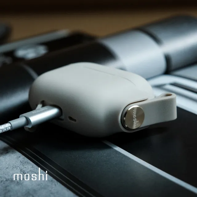 【moshi】AirPods Pro 2 Pebbo 藍牙耳機充電盒保護套(僅適用於lightning版本)