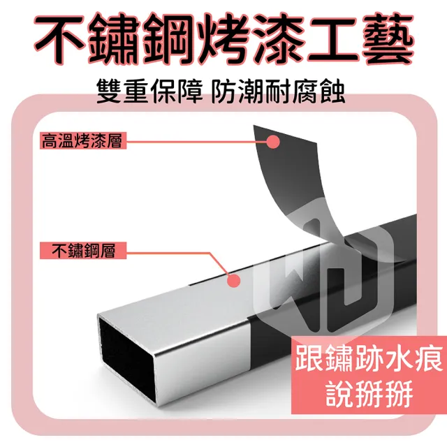 【百崴收納】寬40*長120不鏽鋼方管加厚微波爐架(氣炸鍋架/調味料架/電器架/烤箱架/廚房收納架) 