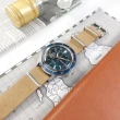 【SEIKO 精工】PRESAGE 復刻60年代 鏤空 機械錶 合成皮革手錶 藍x銀框x棕 41mm(4R39-01A0B.SSA453J1)