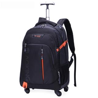 【PUSH!】旅遊休閒用品 拉桿雙肩揹包電腦包大容量輕型 書包拉桿包20L萬向輪揹包(拉桿揹包 小號U57-1)