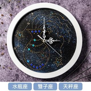 【敲玩藝】爪珠時尚設計閃耀風象星座12星座掛鐘(時鐘/壁鐘)