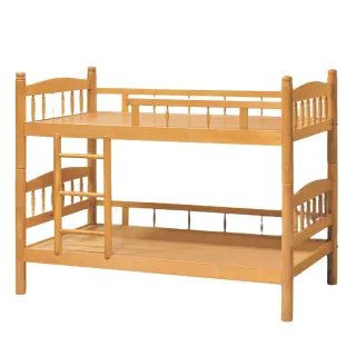 【MUNA 家居】白木3.5尺圓柱雙層床/201(上下舖 雙層床 床架 單人床)