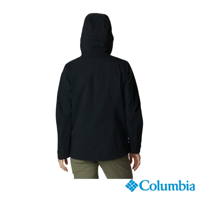 【Columbia 哥倫比亞 官方旗艦】女款-Omni-Tech 防水外套-黑色(UWR03790BK / 2022年秋冬)